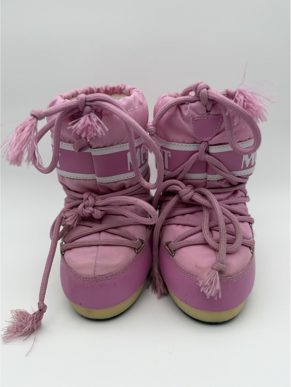 Moon Boot Kids Icon Mini Nylon Snow Boots-Pink, Size US 7C / EU 23/26